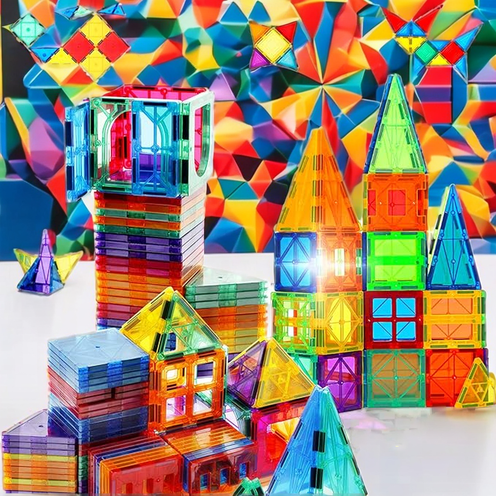 Multi-color ABS Material Preschool Toys Gifts Educational Toys Magnetic Tiles Building Block