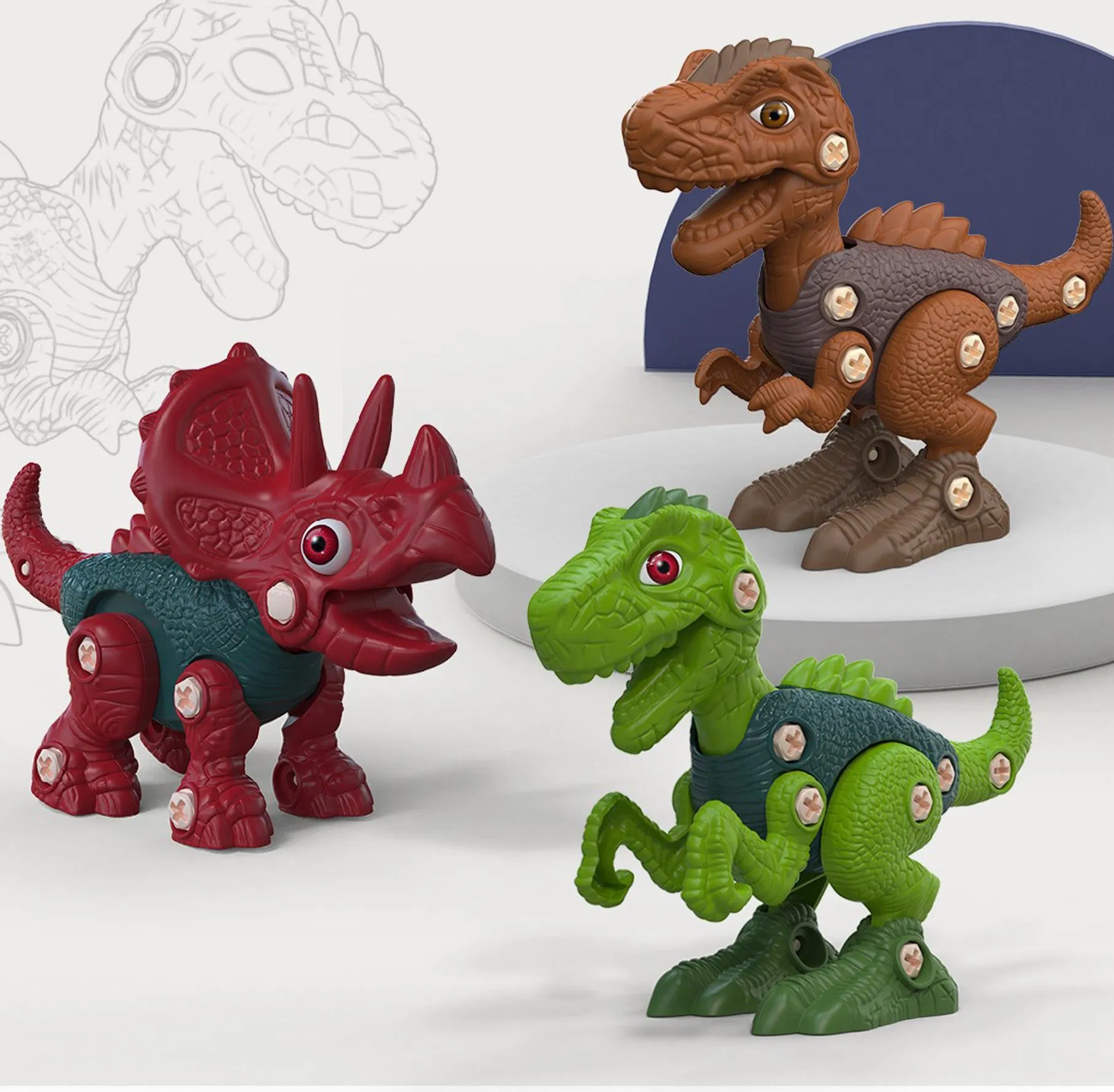 Toddlers Kids 3-5 Learning Educational Building Construction Sets Take Apart Dinosaur Toys