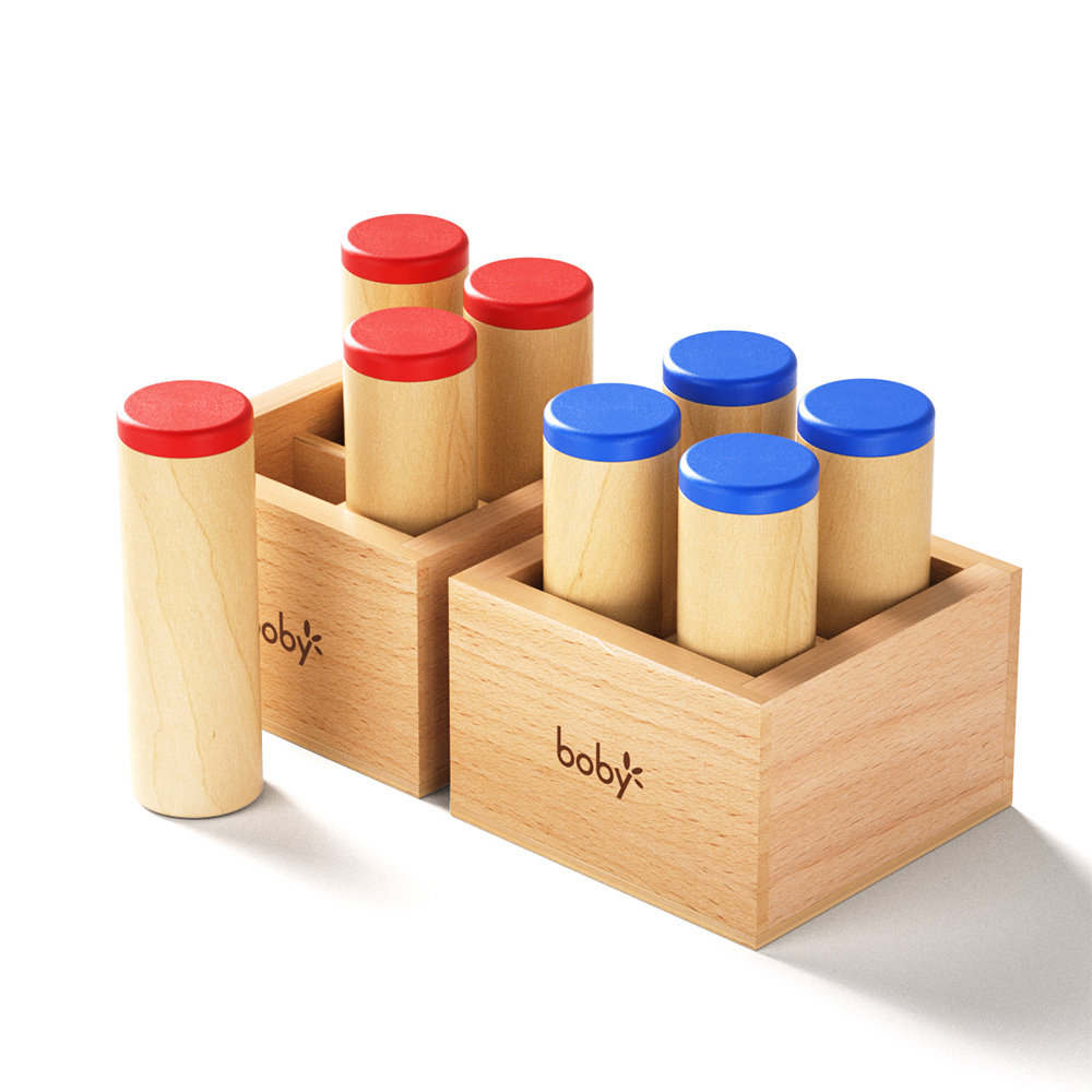 Wooden Montessori Educational Toys for Toddlers 1-3 Years Sensory Sound Box Auditory Toy