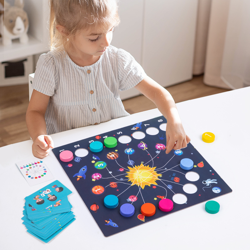 2026 New Multifunctional Digital Wood Learning Kit Matching Cards Teaching Aids Early Childhood Math Puzzle Ages 2-6 CE CPC EN71