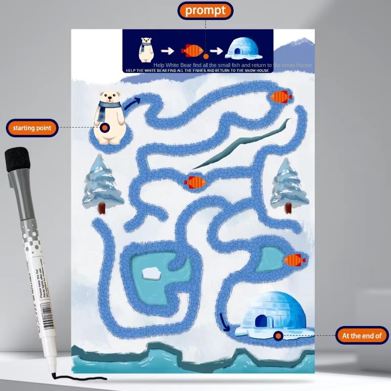 New Arrival Popular Baby Thinking Training Maze Book Quiet Book for Toddlers Montessori Educational Busy Book Toys for Kids