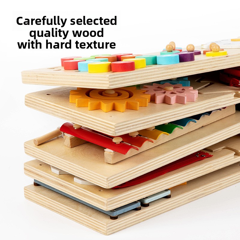 Baby Early Education Wood Multifunctional Wall Game Children's Exploration Cognitive Development Hands-On Ability Busy Board Toy