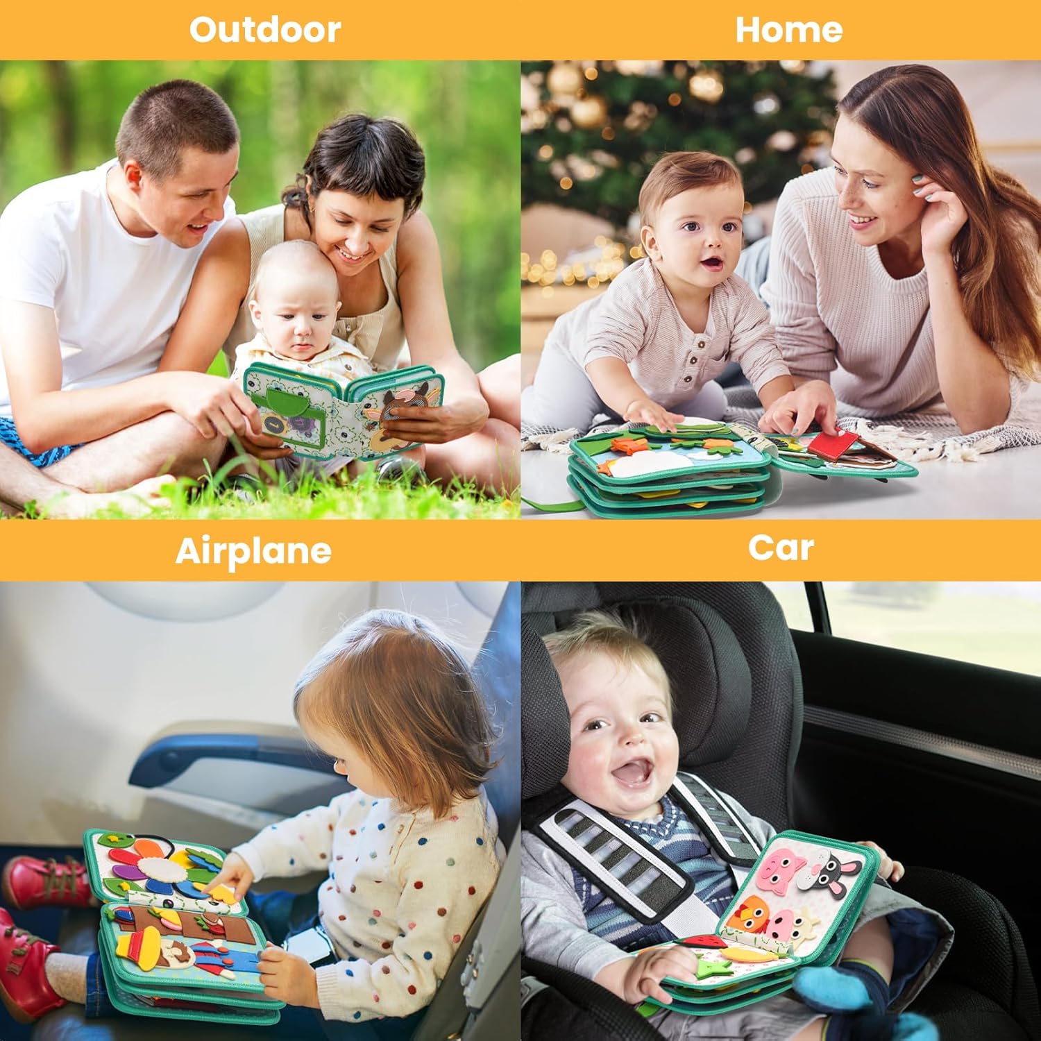 Interactive Quiet Book Engaging Educational Toy for Toddlers Communication Training Book