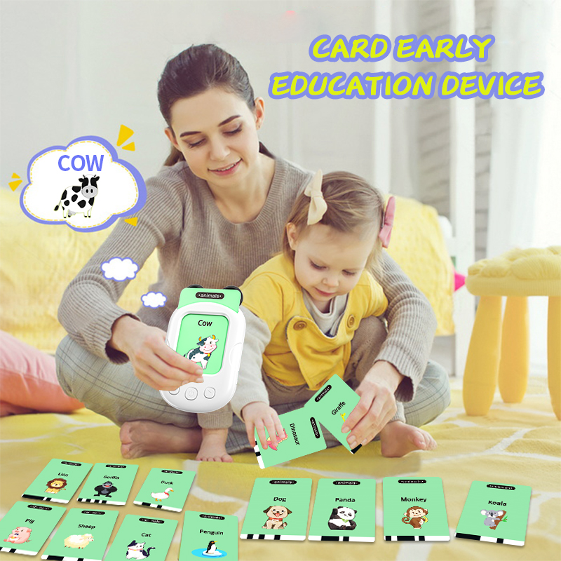 Early Education Device Learning Words Talking Flash Cards Toy Insert Card Reading Machine Educational Plastic Flash Cards