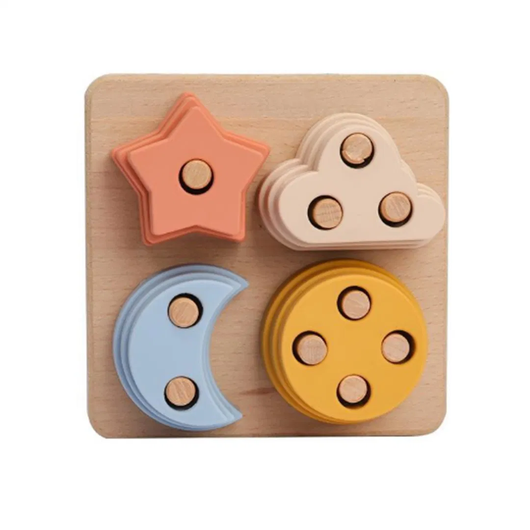 Geometric Shape Matching Blocks Toy Silicone Early Learning Set