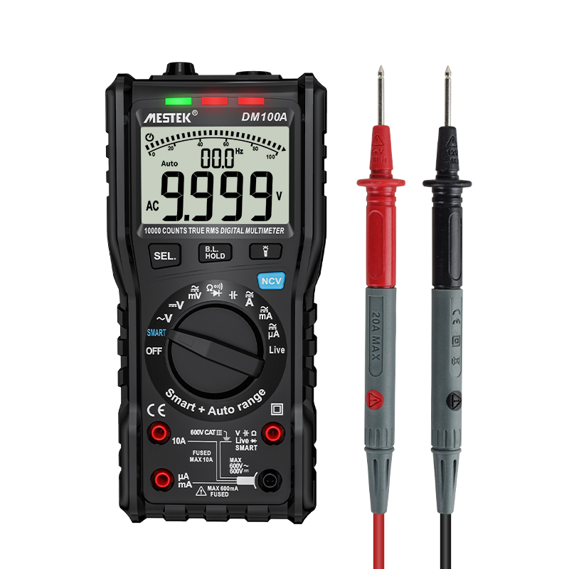 Mestek DM100A Smart Digital Multimeter Counts Multimeters Auto Ranging AC/DC Voltage Meter Tester Multimeter