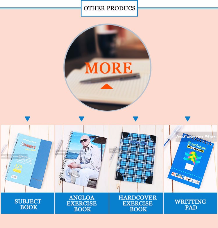 Factory Customized School Notebook Stationery Exercise Book Student Supplies Wholesale