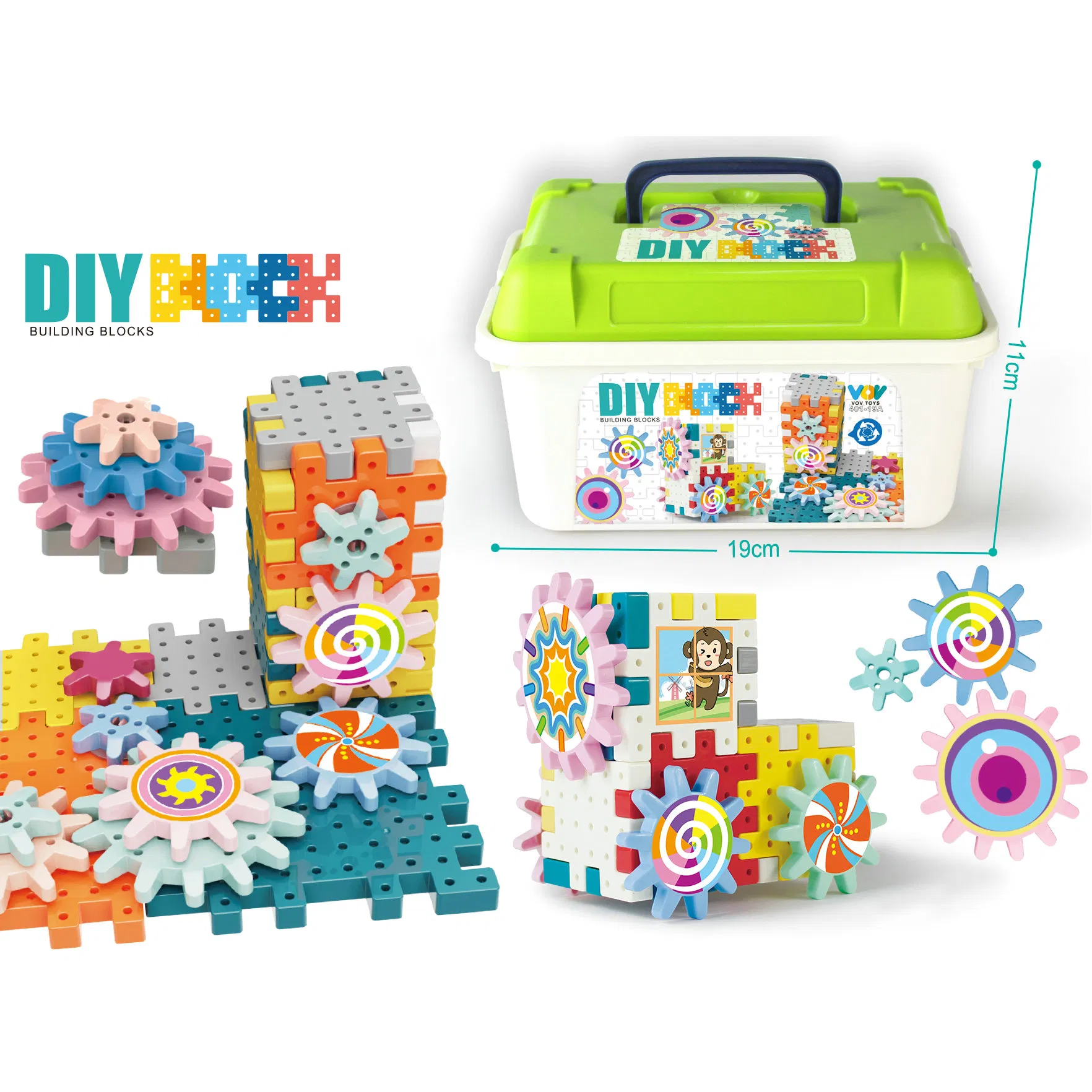 New Products Science and Education Rotating Gear Building Block Set for Kid Educational Toys