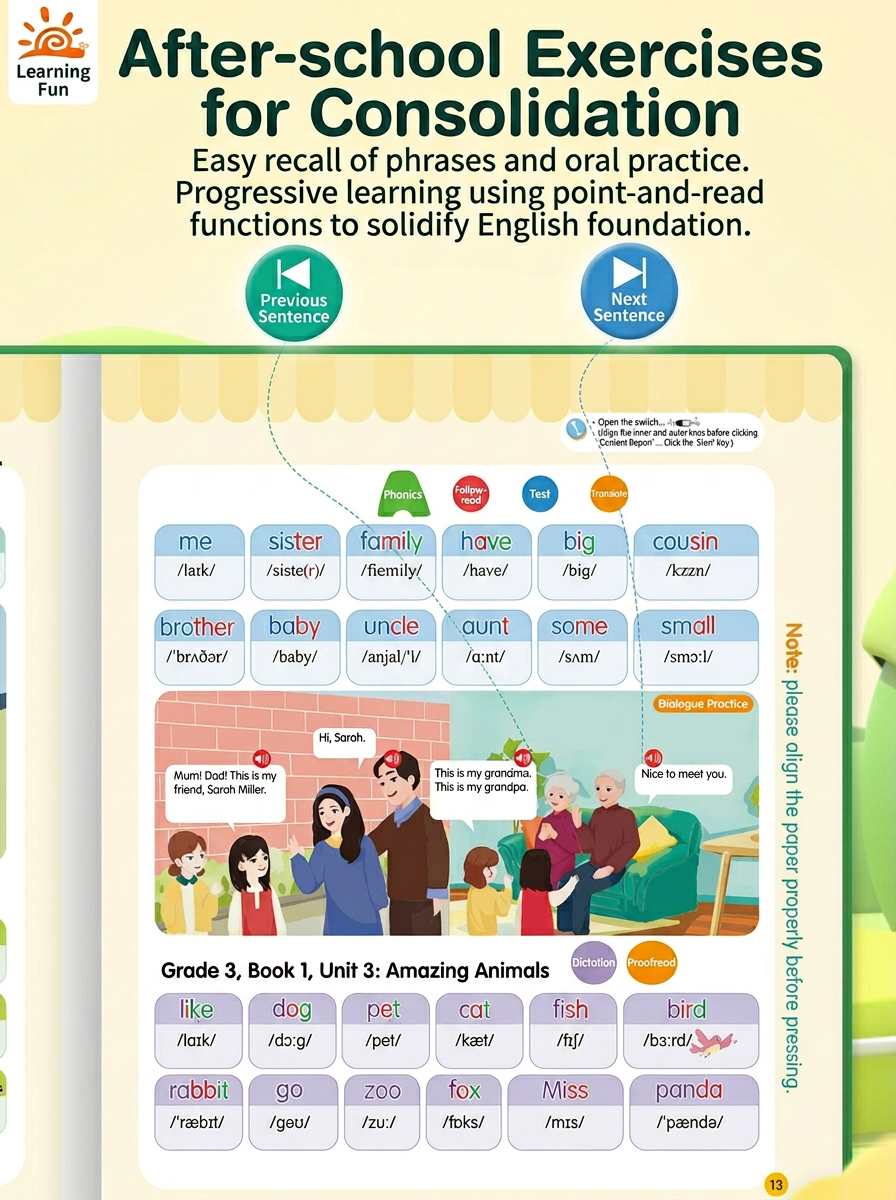 Custom Magic English Vocabulary Kids Sound Book Interactive Early Learning Audio Book