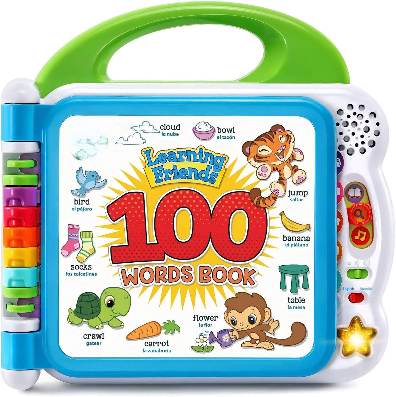 Interactive Learning Sound Book-CPSIA CPC Certified Bilingual English Spanish Educational Toy for 5-7 Years Plastic Unisex