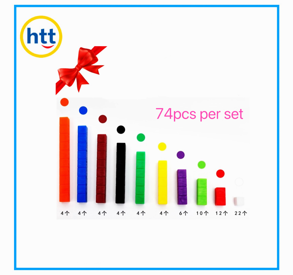 Educational Cuisenaire Rods Math Counting Classroom Learning Blocks Connecting Rods Toys