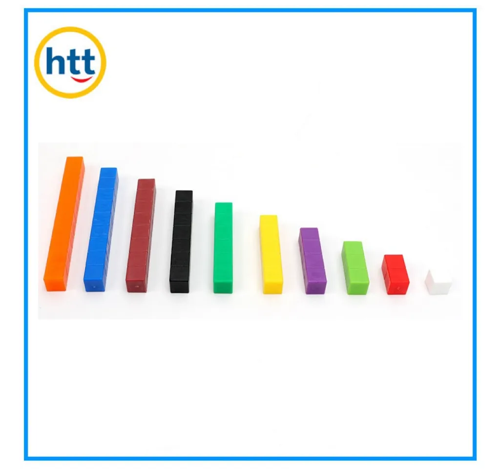 Educational Cuisenaire Rods Math Counting Classroom Learning Blocks Connecting Rods Toys