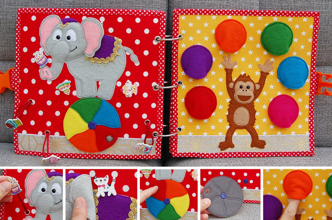 Custom Interactive Sensory Quiet Busy Book Montessori-Inspired Educational Toy for 3-6 Years Old Boys Girls Felt Education Toy