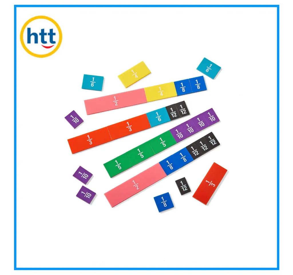 Plastic Fraction Tiles, Math Learning Toys, Teaching Aid Classroom Math Chart