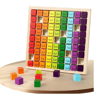 Children's Wooden Multiplication Table Board Hundred Number Early Education Learning Math Toys