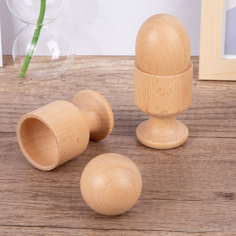 Montessori Textile Drum Rolling Teaching Aids Wooden Toys Set for Toddlers 7-12 Months Early Education Unisex