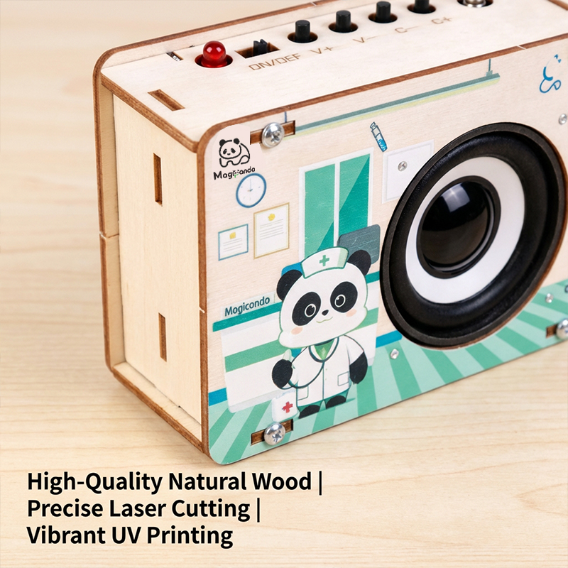 Wholesale 5 In 1 Wooden DIY Electronic Robot Kit Curriculum Educational Supplies For Steam Education