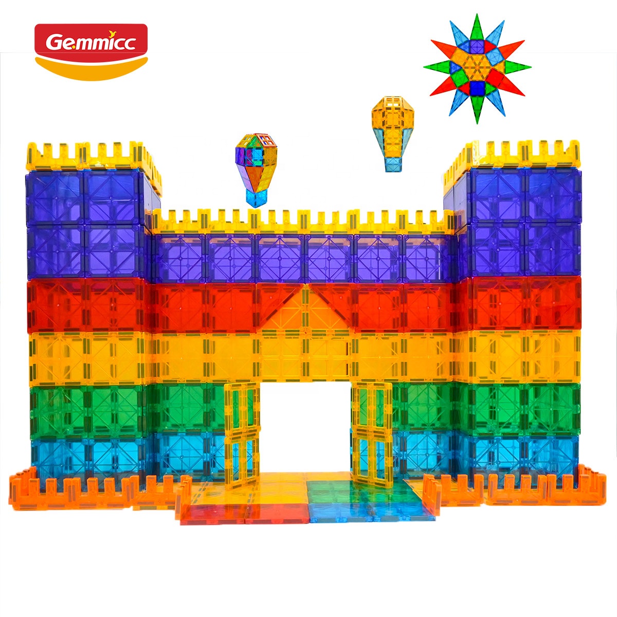 Gemmicc 104 PCS Kindergarten Preschool Montessori Magnetic Educational Toys Building Block Sets