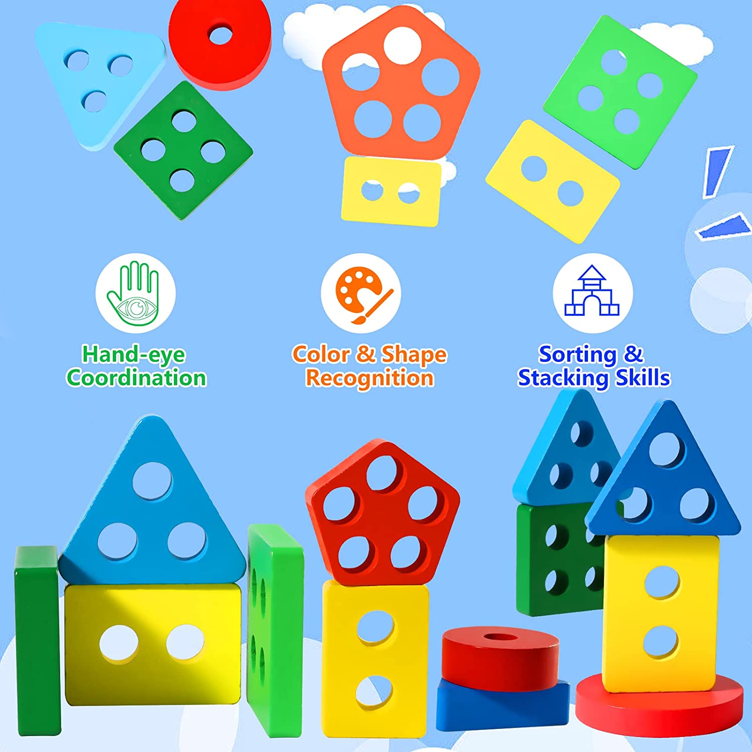 Montessori Stacking Toy Detail 6