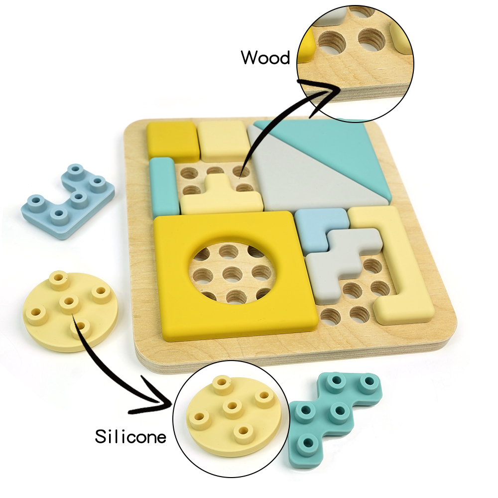 Free Bpa Silicone Educational Learning Toys Puzzle for Children Toys With Puzzle for Baby Preschool Education Gift Toy