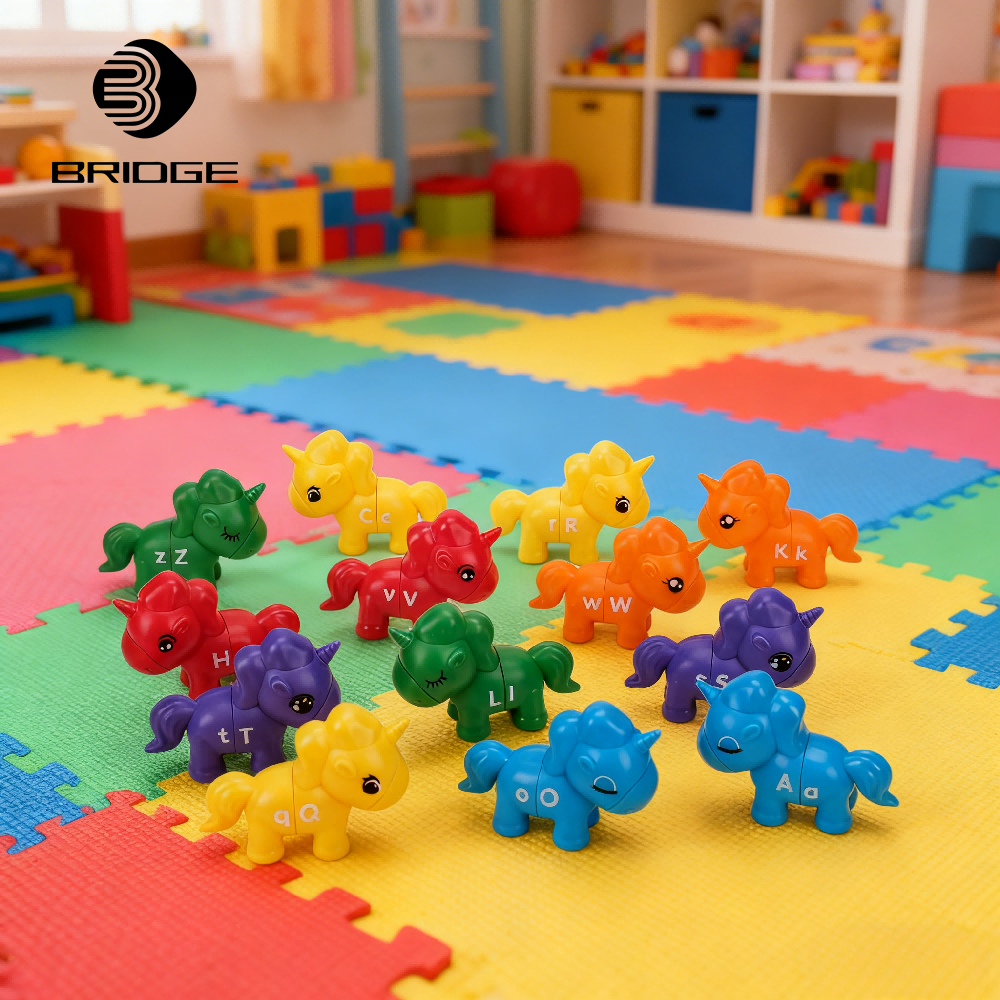 New Plastic Puzzle Toys for Kids Early Education Montessori Letter Horse Classical Diverse Knowledge Game Set Bridge