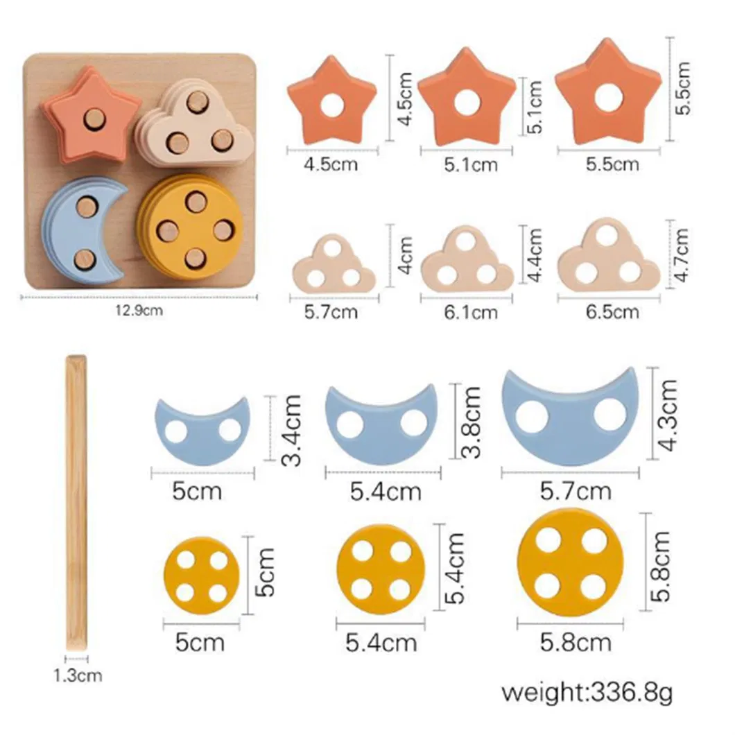 Geometric Shape Matching Blocks Toy Silicone Early Learning Set