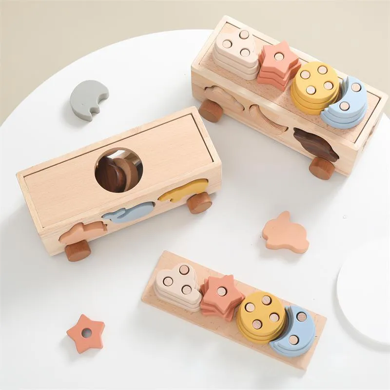 Baby Cognitive Building Block Car Toy for Kids' Early Learning Fun