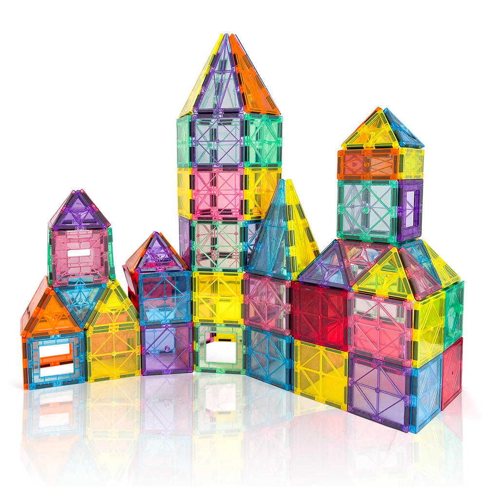 78 Pcs 3D Magnetic Tiles Creative STEM Learning Educational Construction Block Set Baby Toys Gift