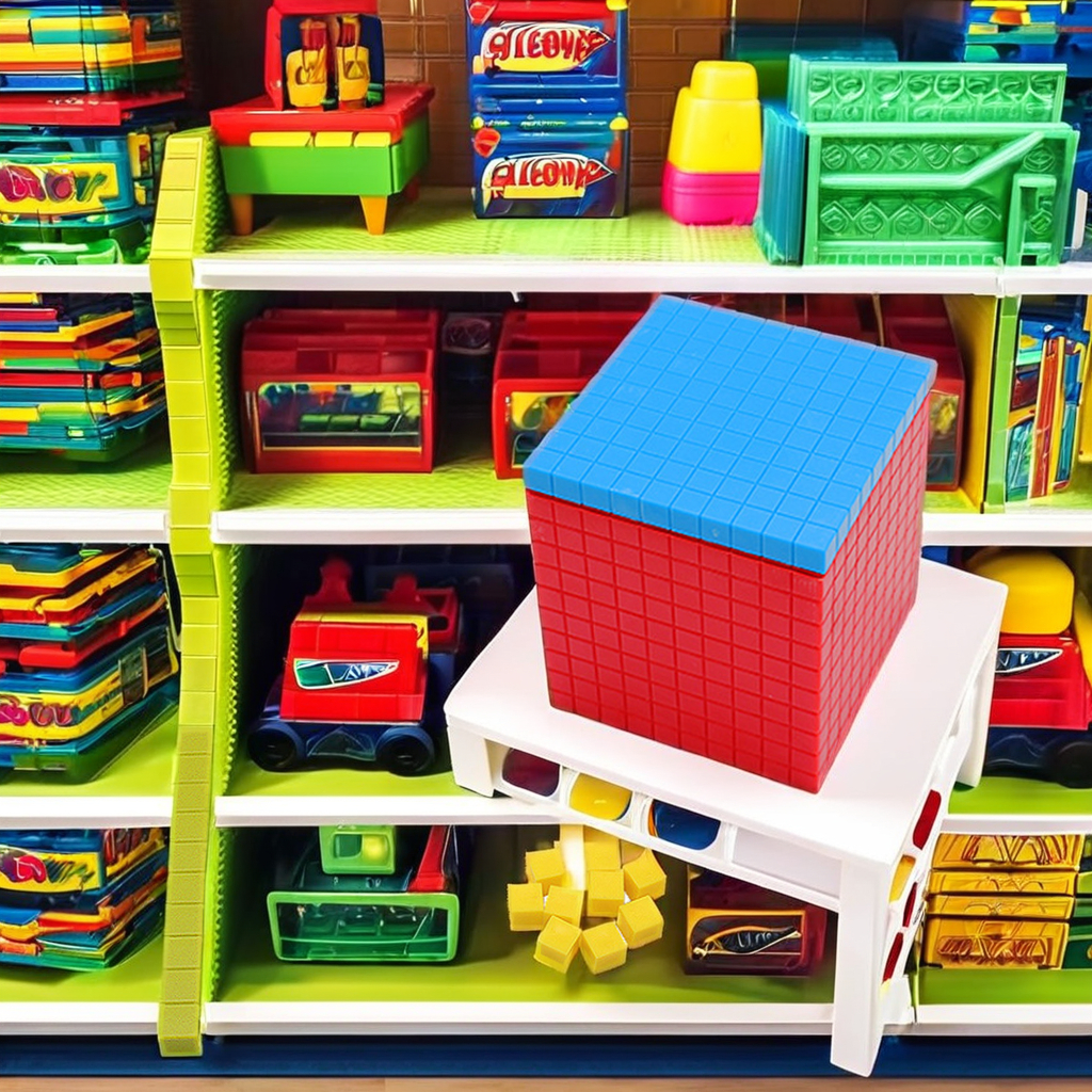 Base Ten Blocks Set Plastic Mathematics Educational Toys for Introduction to Quantity and Decimal for Math Lessons