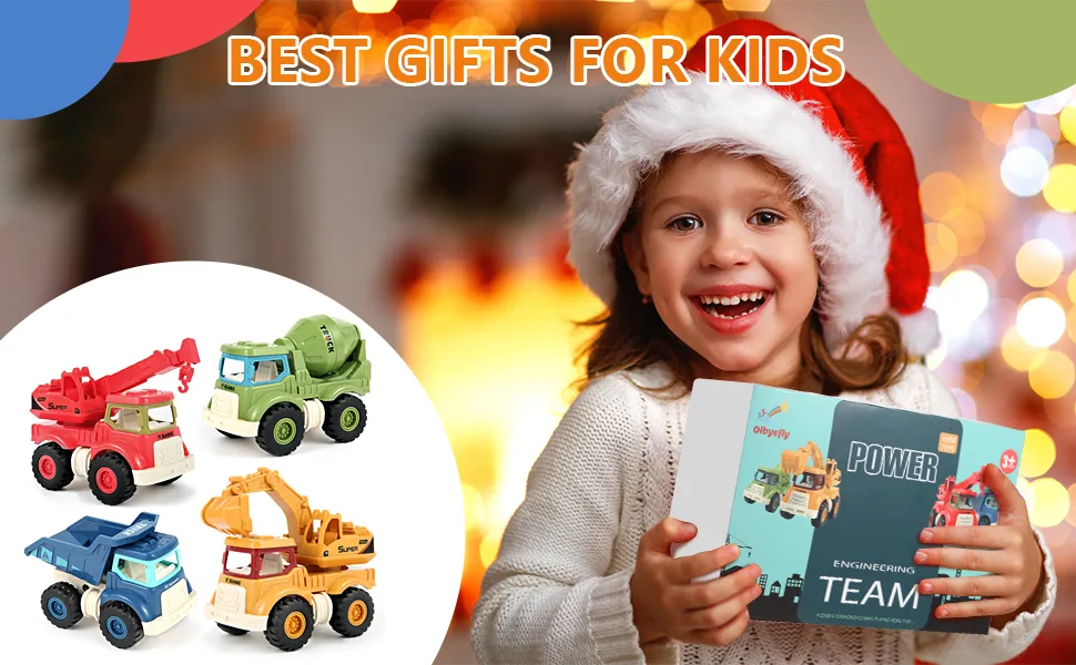All-in-One Construction Truck Toys for Toddlers Ages 2 to 5