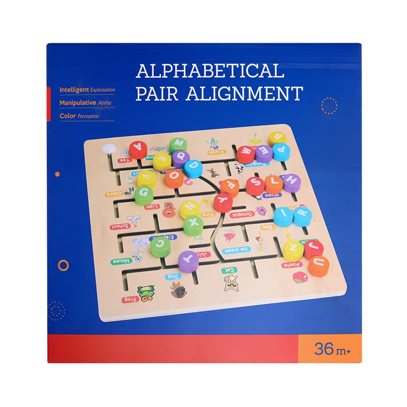 Montessori Toys Child Early Education Math Toy Matching Learning Aids Digital Maze Educational Wooden Toys for Kids Children