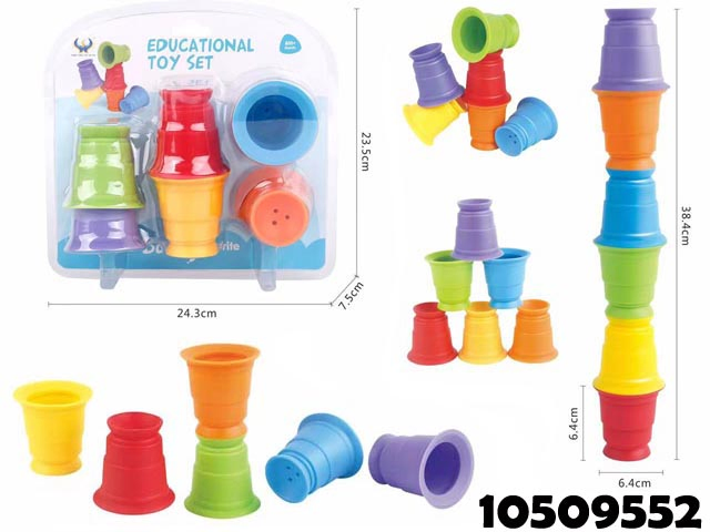 Toddler Tower of Learning: Stacking Rings for Babies and Toddlers - Montessori Stackable Toys for Toddlers, Encouraging Creativity and Coordination