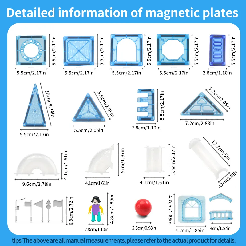 Magnetic Tiles 356PCS Kids Toys Classroom Sensory Toy for Toddlers Stem Learning Building Blocks