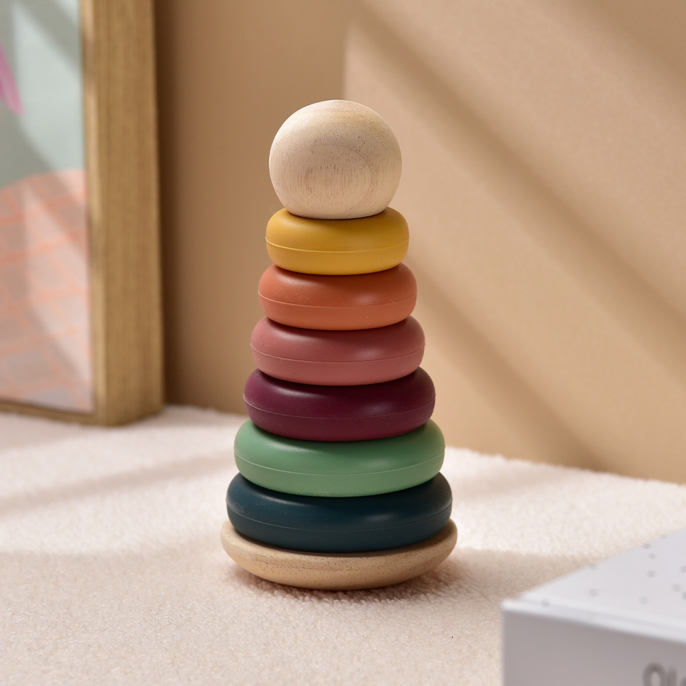 Food Grade Silicone Stacking Toys Early Educational Baby Building Blocks and Teether Toys Safe and Fun