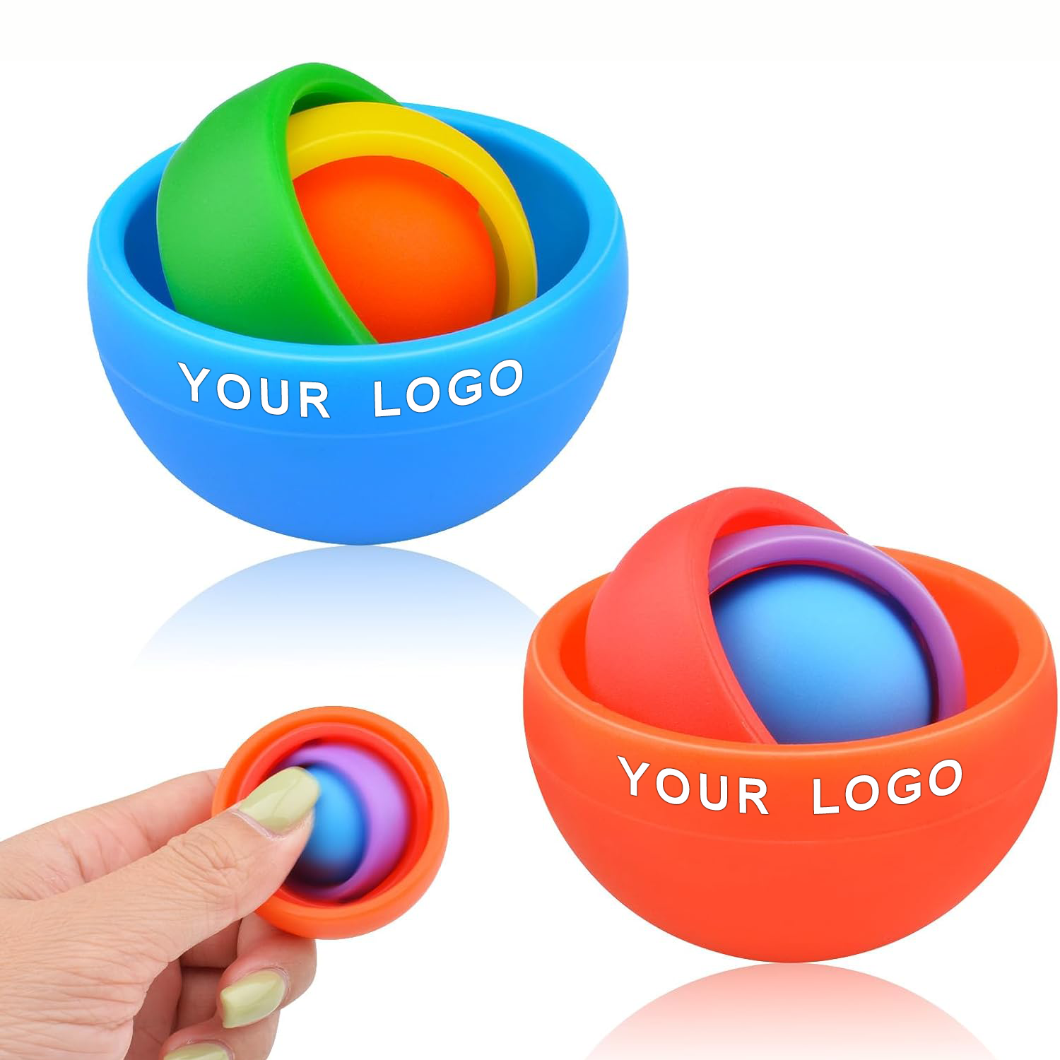 Factory Wholesale Custom Logo Fingertip Digital Gyroscope Stress Relief Fidget Spinners For Children Promotional Toys