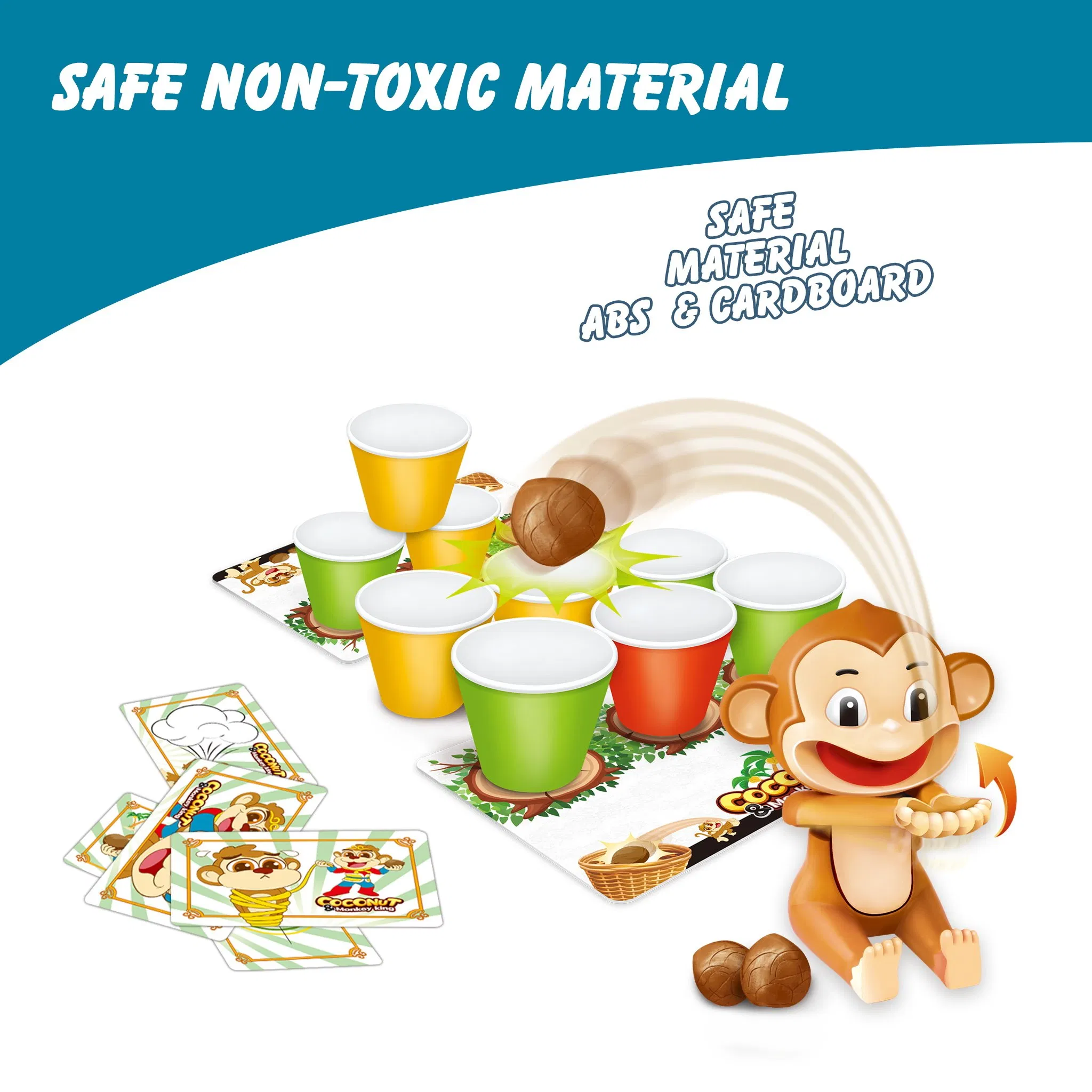 Factory Direct Price Monkey Coconut Toss Game Bulk Wholesale Multiplayer Interactive Educational Kids Desktop Party Toy