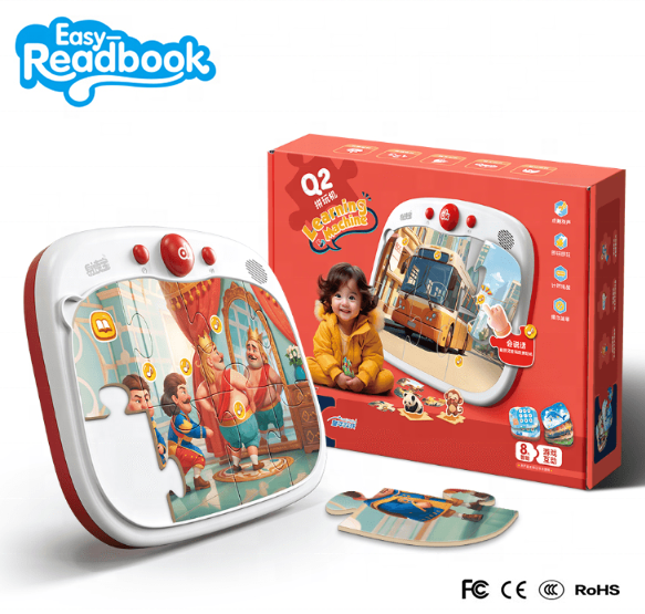 Interactive Toy Smart Learning Machine Smart Pad With Talking Jigsaw Puzzle Cards And Learning Cards For Early Age Kids