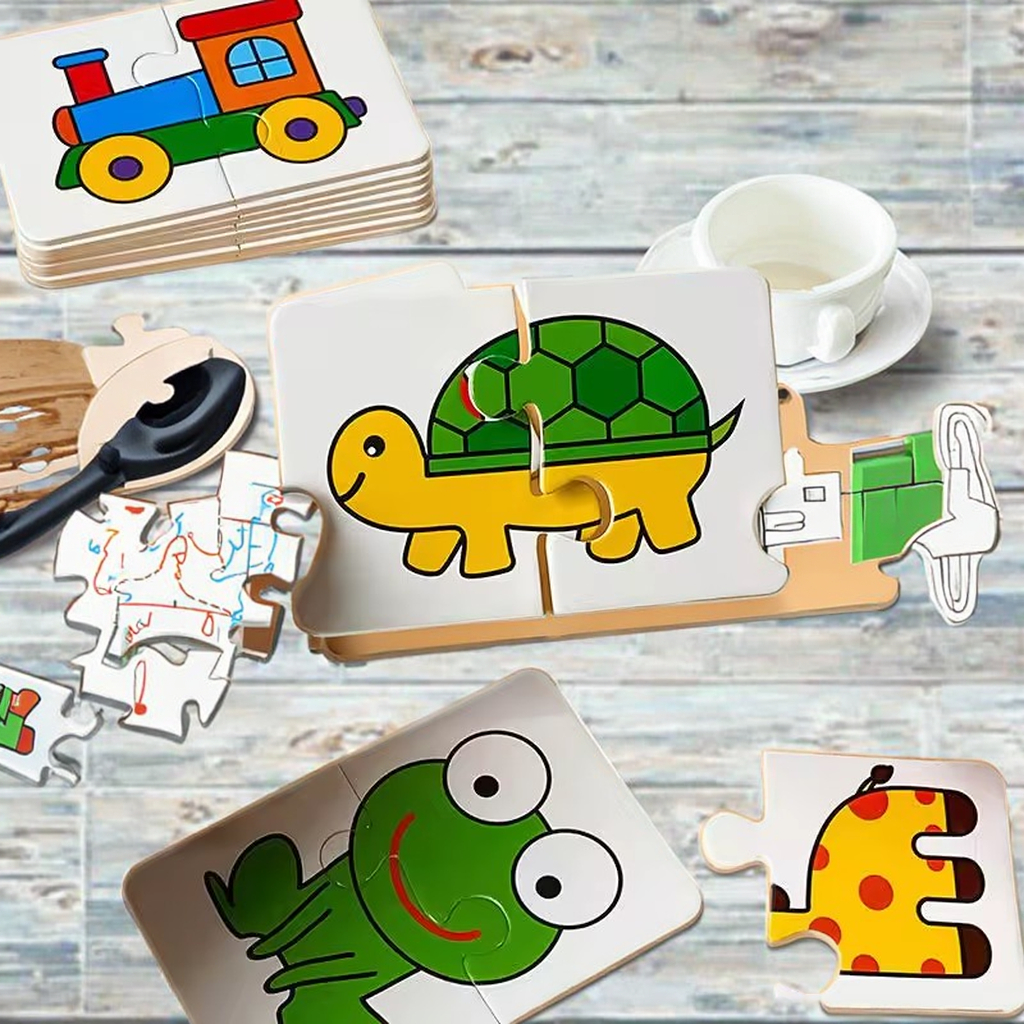 OEM Cartoony DIY Educational Paper Puzzle Toys Jigsaw Preschool Math Games for Children Made From Paper Material