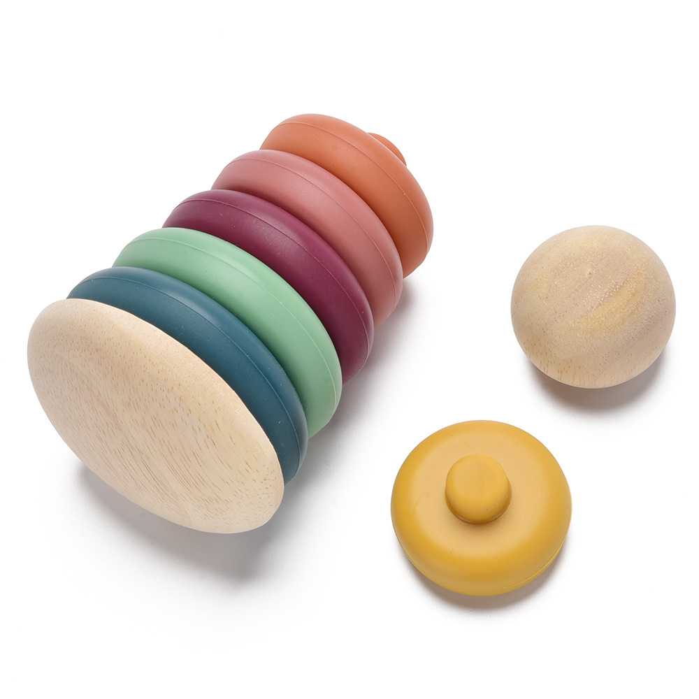 Food Grade Silicone Stacking Toys Early Educational Baby Building Blocks and Teether Toys Safe and Fun