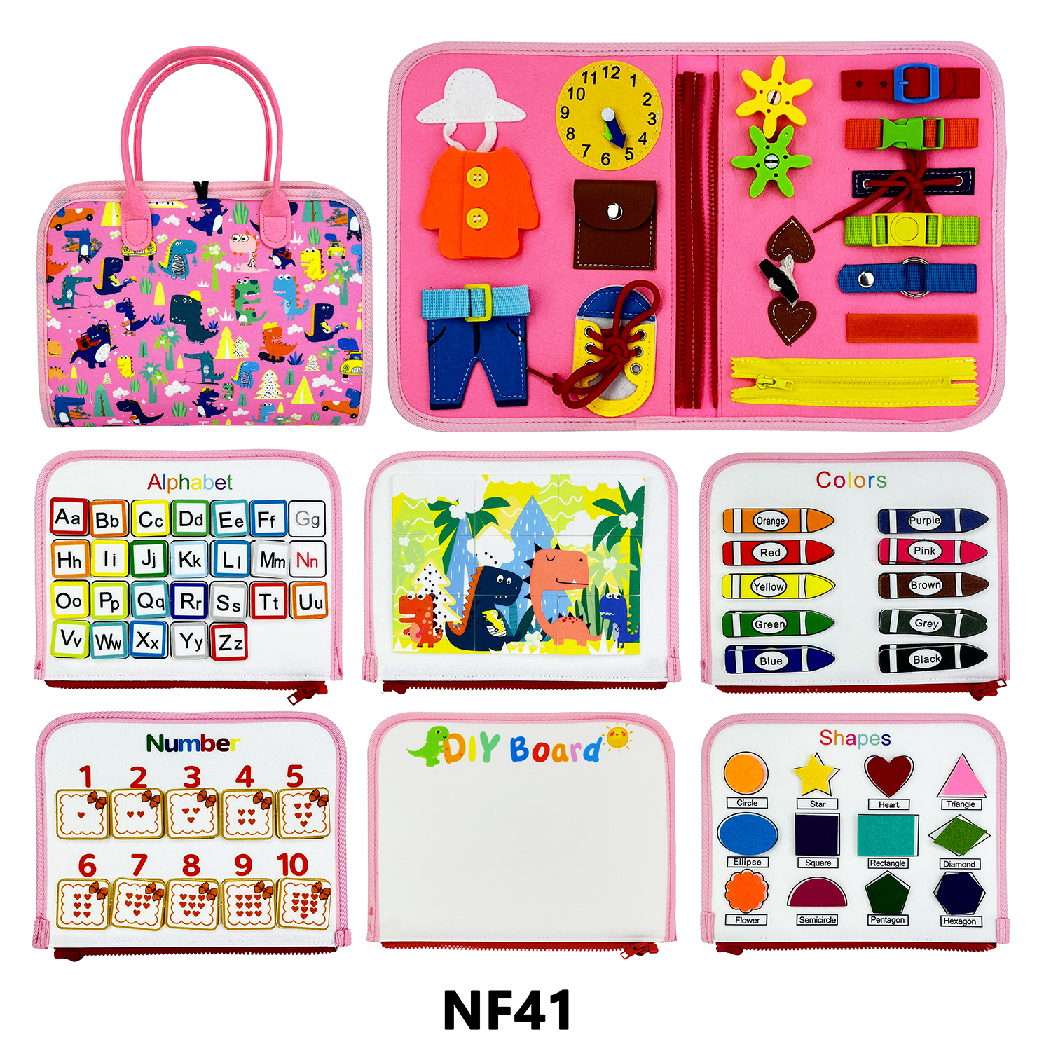 Felt DIY toddler toys busy board