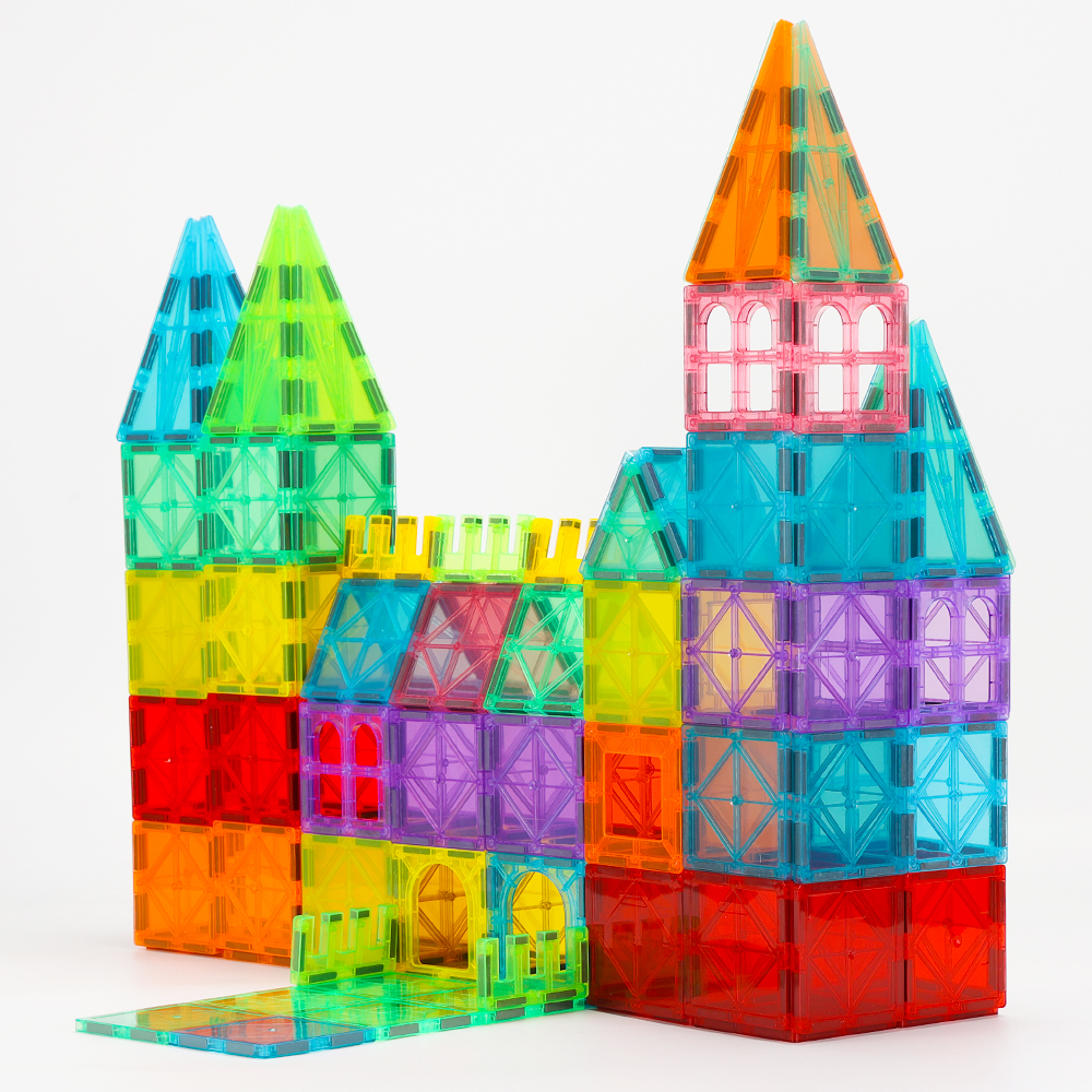 78 Pcs 3D Magnetic Tiles Creative STEM Learning Educational Construction Block Set Baby Toys Gift