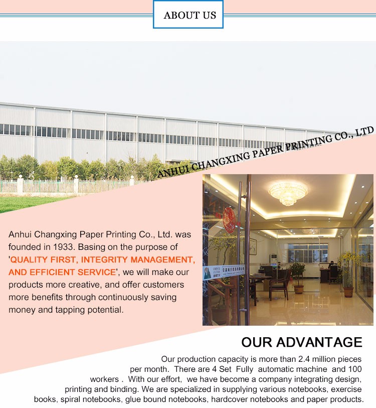 Factory Customized School Notebook Stationery Exercise Book Student Supplies Wholesale