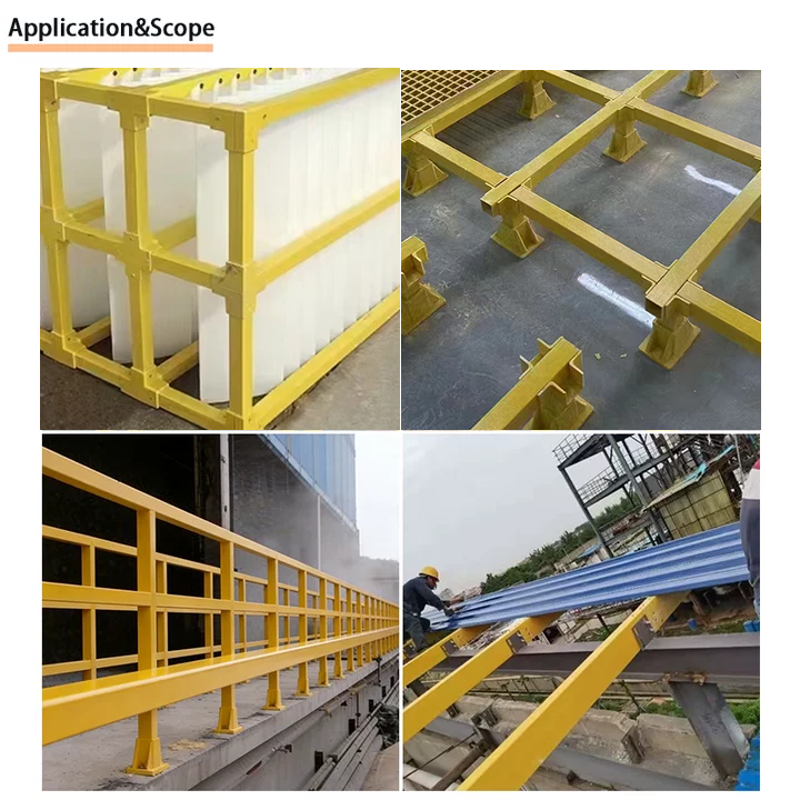REACH RoHS Compliant Fiberglass Square Tubing Non Toxic For Urban Park Landscape Playground Facilities Supply