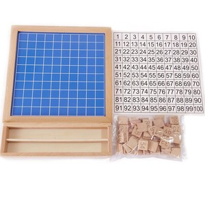 Mathematics Learning Aids for Kindergarten 1-100 Digital Continuous Board Montessori Early Education Puzzle Wood Toy