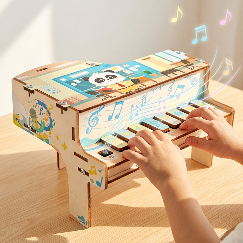 Provide Stem Curriculum Starter Kit Wooden Electronic Piano Children Stem Educational Robot Diy Kit For Kids