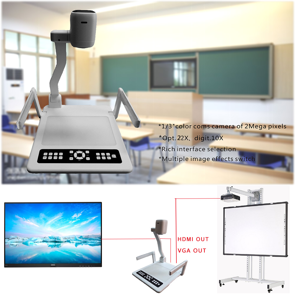 New 22X Optic Zoom Visual Presenter School Supplies Educational Equipment for Classroom Use