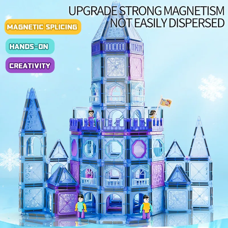 Magnetic Tiles 356PCS Kids Toys Classroom Sensory Toy for Toddlers Stem Learning Building Blocks