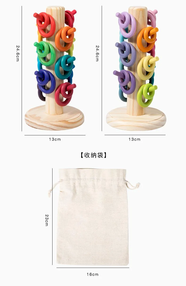 Wooden Ring Stacking Educational Toy Quality