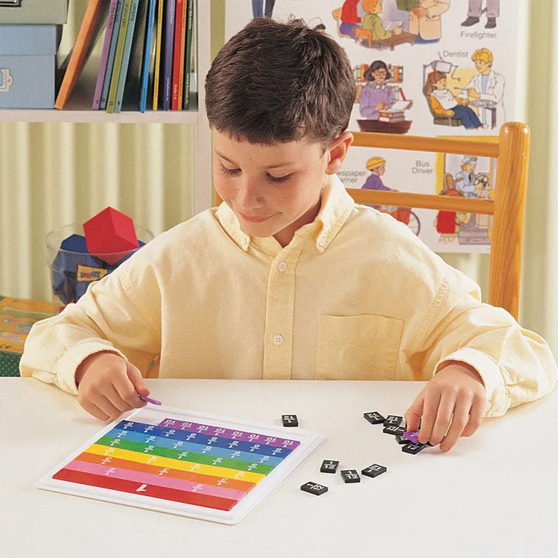 Plastic Fraction Tiles, Math Learning Toys, Teaching Aid Classroom Math Chart