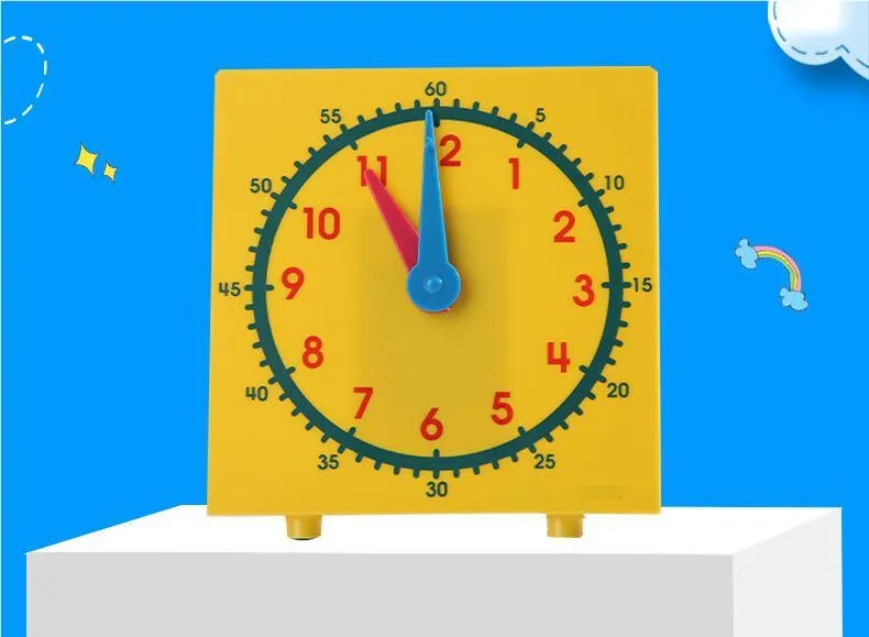 Learning Time Student Clock for Classroom Plastic Clock Kindergarten Early Education Toys